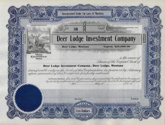 Deer Lodge Investment Company, Montana, 1900er Jahre