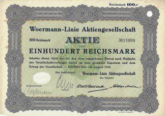 Woermann-Linie Aktiengesellschaft, Hamburg, 1932