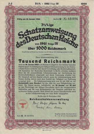 3,5%ige Schatzanweisung des Deutschen Reichs von 1941, Folge IV