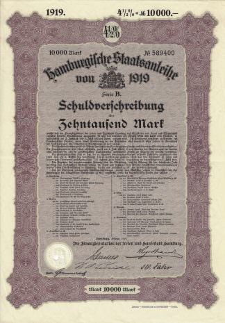 4,5% Hamburgische Staatsanleihe von 1919