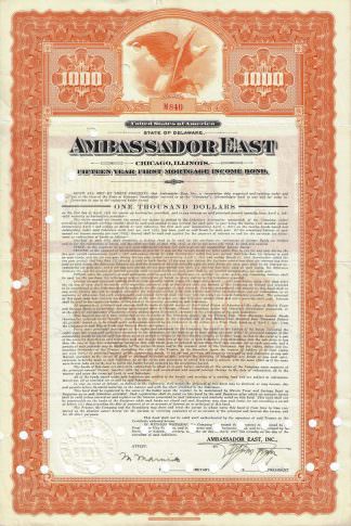 Ambassador East, Chicago, Illinois, 1937
