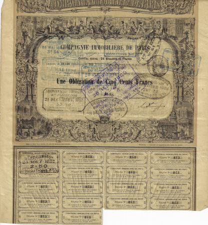 Compagnie Immobiliere de Paris, 1863