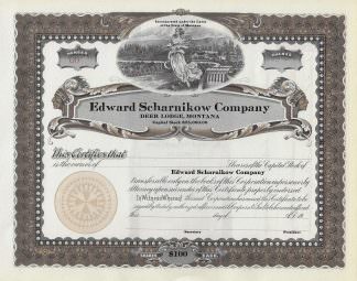 Edward Scharnikow Company, Deer Lodge, Montana