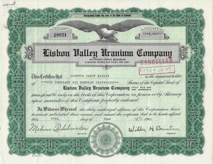 Lisbon Valley Uranium Company