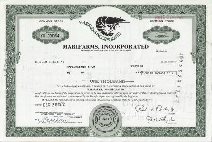 Marifarms, Incorporated - Shrimp-Fischerei