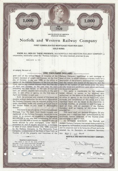 Norfolk and Western Railway Company, 1980er Jahre