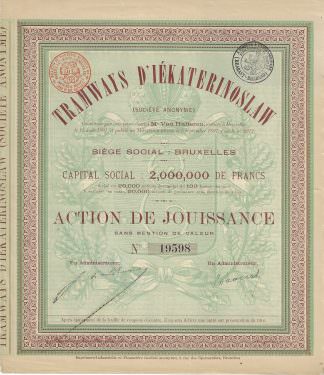 Tramways d'Iekaterinoslaw S.A., 1897