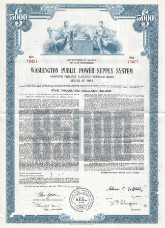Washington Public Power Supply System Hanford Project Electric Revenue Bond, 1963