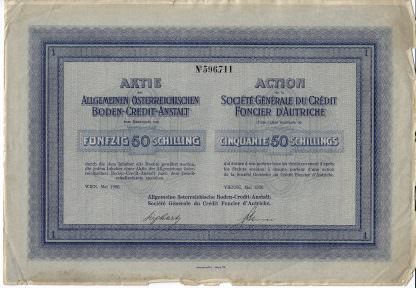 Allgemeine Österreichische Boden-Credit-Anstalt, 1926