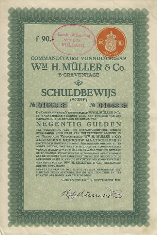Commanditaire Vennootschap WM H. Müller & Co. 'S-Gravenhage, 1929