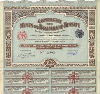 Compagnie des Mines du Bramrane-Tensift S.A. Marocaine, 1929