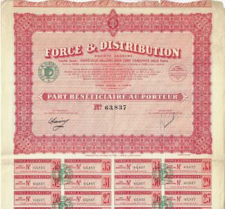Force & Distribution S.A., 1936