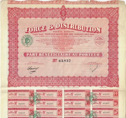 Force & Distribution S.A., 1936