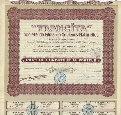 "Francita" Societe de Films en Couleurs Naturelles S.A., 1932