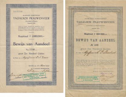 N.V. Tagalsch Prauwenveer gevestigd te Batavia