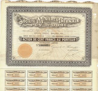 Societe Miniere & Thermale du Puy de Dome S.A., 1911