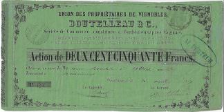 Union des Proprietaires de Vignonles Boutelleau & Cie., Barbezieux (Cognac)