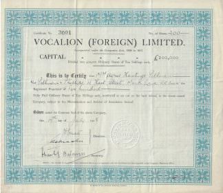 Vocalion (Foreign) Limited, 1928