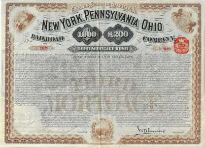 The New York, Pennsylvania and Ohio Railroad Company, 1880