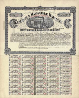 Columbus & Maysville Railway Southern Division, 1879