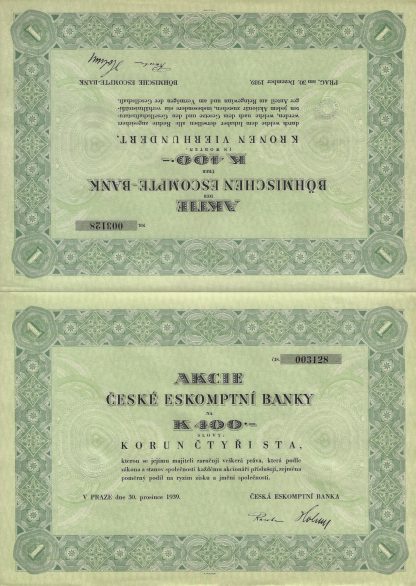 Böhmische Escompte-Bank, 1939 – Bild 2