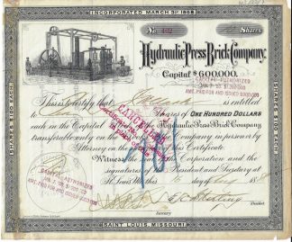 Hydraulic Press Brick Company, 1888