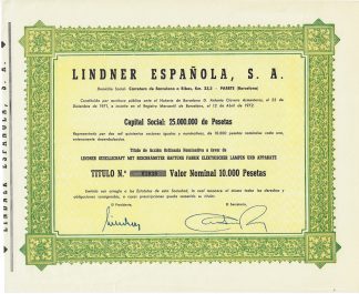 Lindner Espanola S.A., 1972