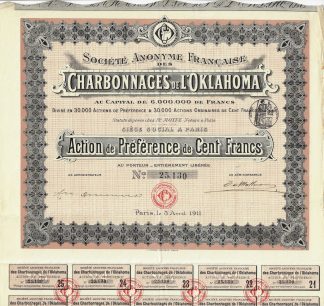 S.A. Francaise des Charbonnages de l'Oklahoma, 1911