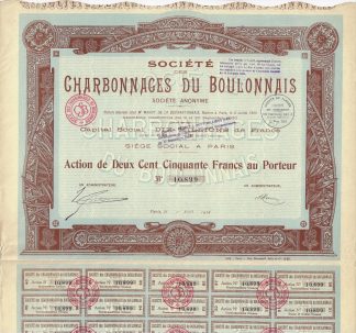 Societe des Charbonnages du Boulonnais S.A., 1921