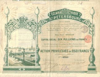 Eclairage Electrique de St. Petersbourg S.A., 1897