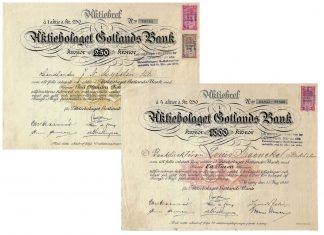 Aktiebolaget Gotlands Bank, 1908