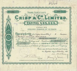 Crisp & Co., Limited, 1905