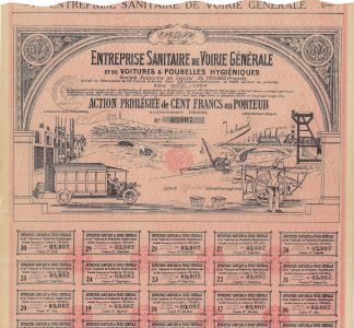 Entreprises Sanitaire de Voirie Generale et de Voitures & Poubelles Hygieniques S.A., 1923