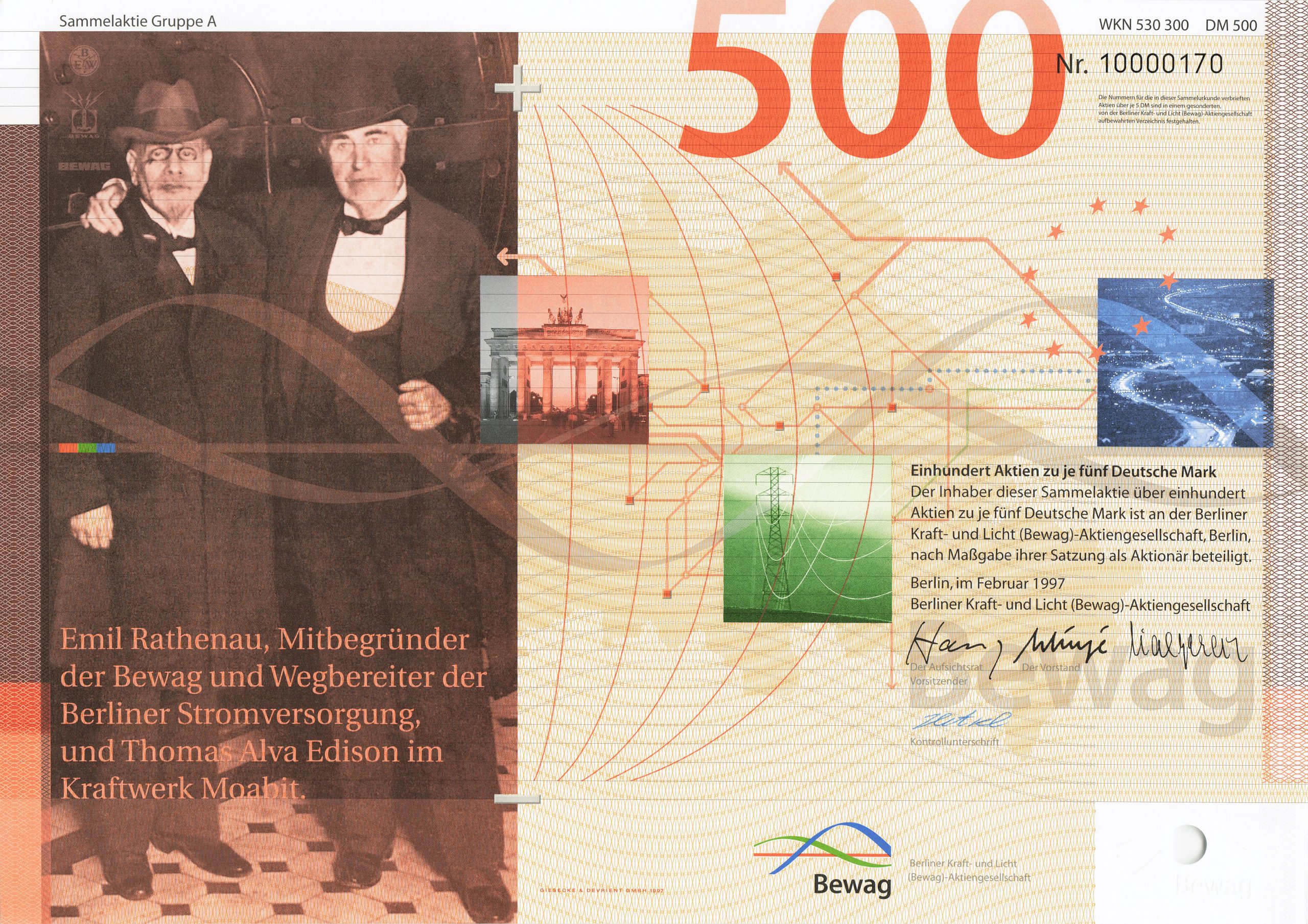Berliner Kraft- und Licht (Bewag)-Aktiengesellschaft, 1997