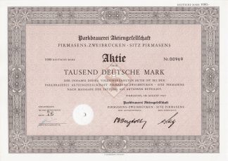 Parkbrauerei Aktiengesellschaft, Pirmasens-Zweibrücken, 1965