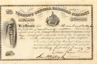 Vermont Central Railroad Company (OU Charles Paine), 1849